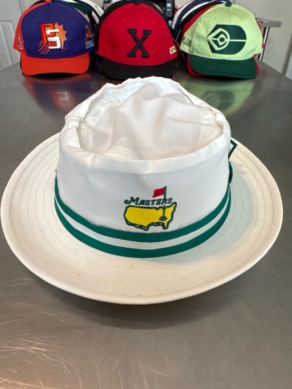 Official Masters White Bucket Embroidered Logo Golf Hat